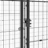 Outdoor Dog Kennel Steel with Roof 182.3 ft¬≤