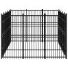 Outdoor Dog Kennel Steel 148.8 ft¬≤