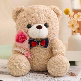 Rose Bear Doll Girls Valentine's Day Gift (Option: Light Brown-25cm)