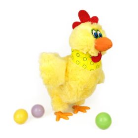 Plush Toy Under Laying Hens Electric Plush Toy Doll Gift (Option: New Yellow-30cm)