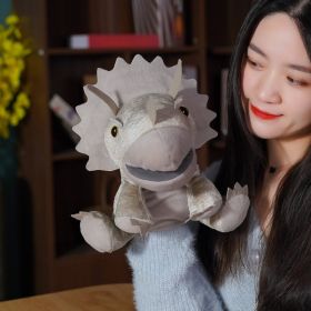 Plush Toy Doll Kindergarten Activity Props (Option: Triceratops Gray-28cm)