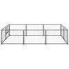 Dog Kennel Black 64.6 ft¬≤ Steel