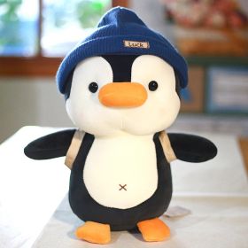 Cute Little Penguin Plush Toy Doll Children (Option: Blue Hat-35cm)