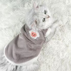 Vest Fluffy Jacket Pet Dog Clothes (Option: Gray-L)
